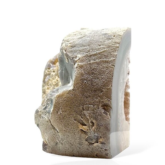 Agate Bookends Crystal Geode Center Natural Stone Book End Bookshelf Decor (FQ) - Picture 12 of 16